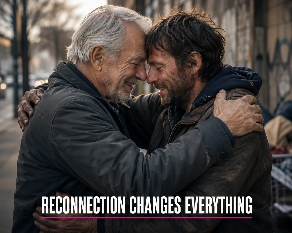 Father reconnecting with his unsheltered son through Will U Help
